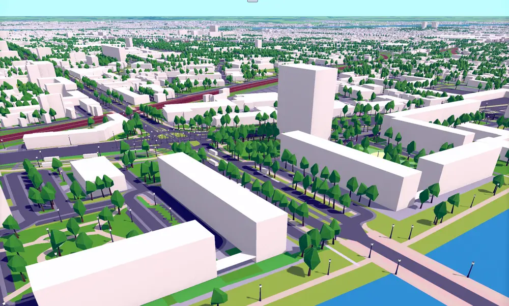 City Map 3D — real-time 3D city